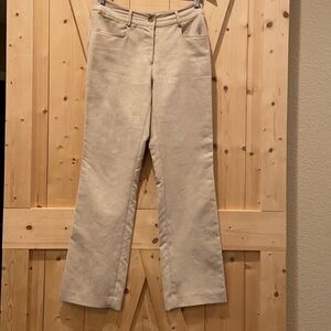 Icicle Shanghai Faux Suede Pants Wide Straight Leg Size 6